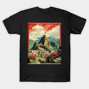 Machu Picchu Peru Tourism Vintage Poster 2 T-Shirt